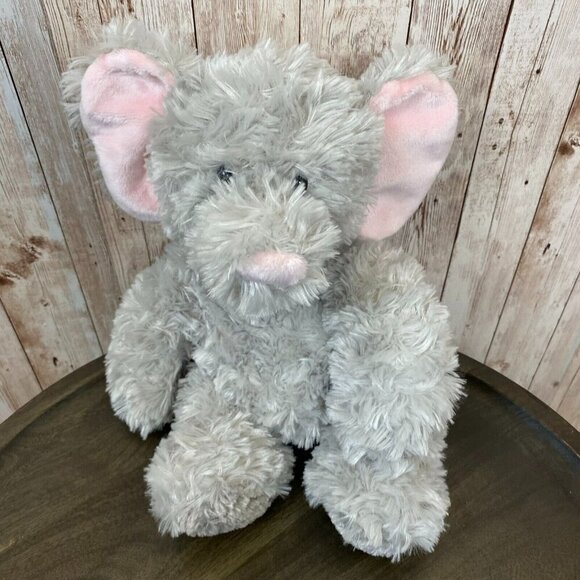 Aurora Tubbie Wubbie Elephant Stuffed Animal Soft Toy Gray Pink Ears - Picture 1 of 12